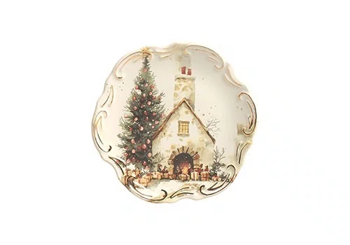 Conjunto 6 Pratos Sobremesa Noite de Neve - Scalla