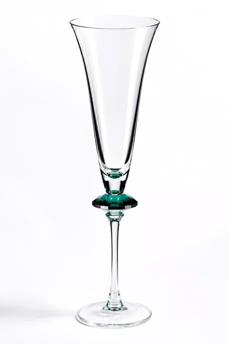 Conjunto 6 Taças Diamond Champanhe 1 Diamante Cristal - In Casa