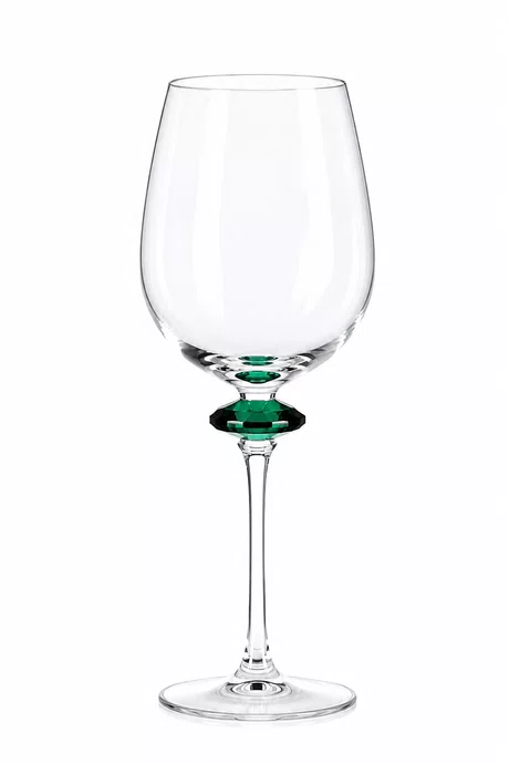 Taça Diamond Vinho 6 Peças Diamante Cristal Verde - In Casa