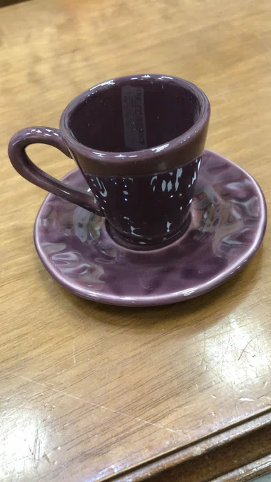 Conjunto 6 Xicaras de Cafe C/ Pires Quasar Roxo - Scalla