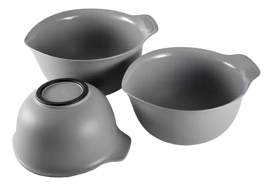 Conjunto Bowls 3 Tigelas Multiuso Cinza - Kitchenaid
