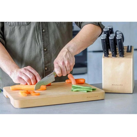 Conjunto Facas Forjadas com Cepo Afiador 12 Peças - Kitchenaid