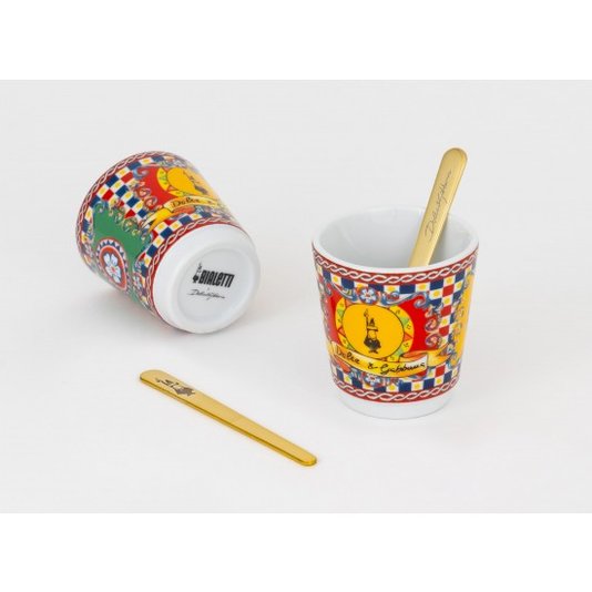 Kit Cafeteira Italiana Moka 2 Xíc Dolce & Gabbana Carretto - Bialetti