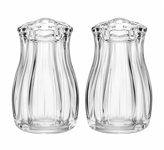 Conjunto Saleiro e Pimenteiro com Tampa Cristal Pétala - Wolff