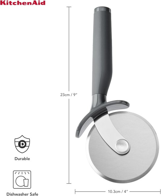 Cortador de Pizza Profissional Lâmina Inox Cinza - Kitchenaid