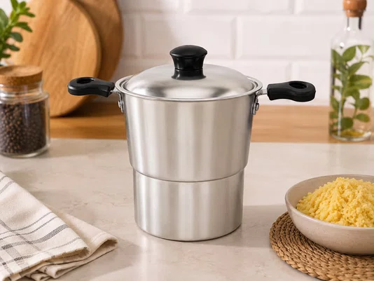 Cuscuzeira com Tampa Diam. 155x164 1000ml - Hercules