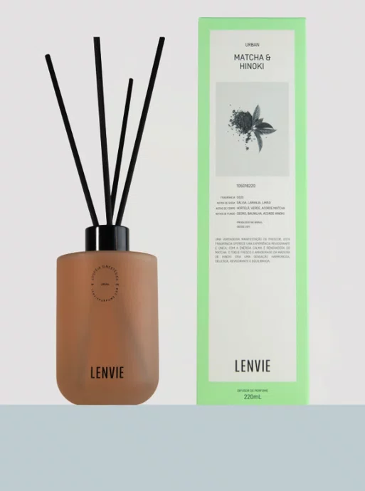 Difusor de Perfume Matcha e Hinoki 220ml Urban - Lenvie