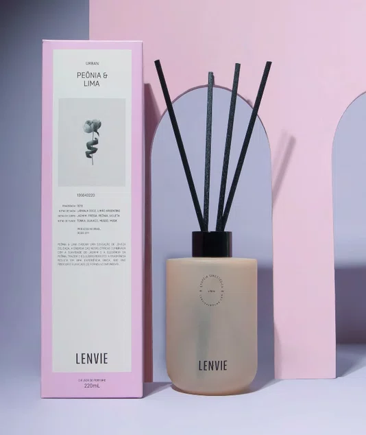 Difusor de Perfume Peônia e Lima 220ml Urban - Lenvie