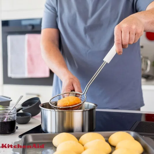 Escumadeira Inox Fritura Cozinha Branca - Kitchenaid