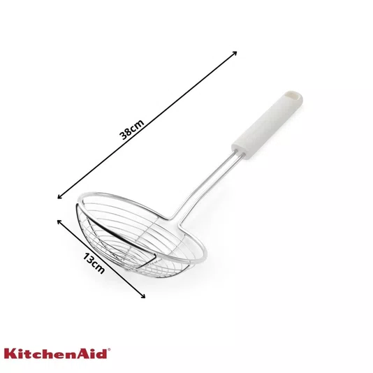 Escumadeira Inox Fritura Cozinha Branca - Kitchenaid