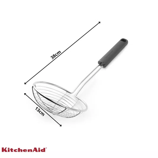 Escumadeira Inox Fritura Cozinha Cinza - Kitchenaid