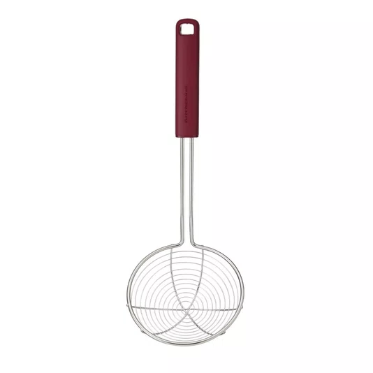 Escumadeira Inox Fritura Cozinha Vermelha - Kitchenaid