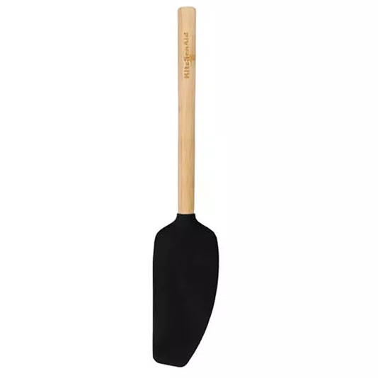 Espátula Batedora Bambu e Silicone Preto - Kitchenaid
