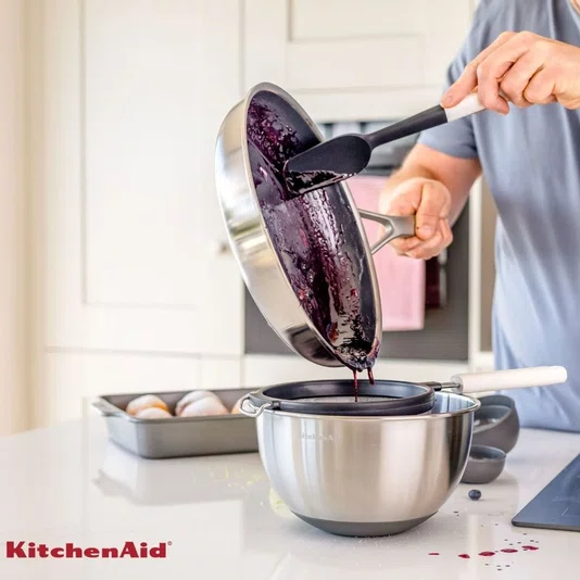 Espatula Clássica em Silicone Confeitaria Branca - Kitchenaid
