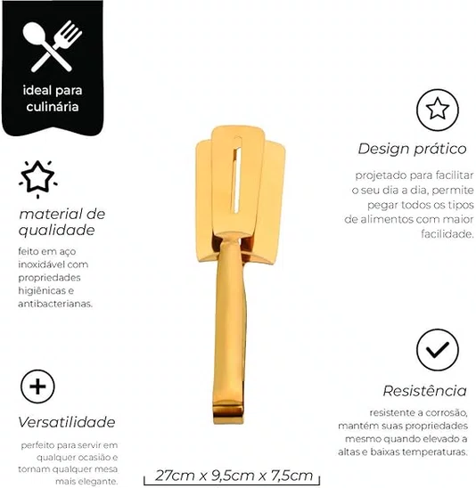 Espátula Culinária Dupla Inox - Mimo Style