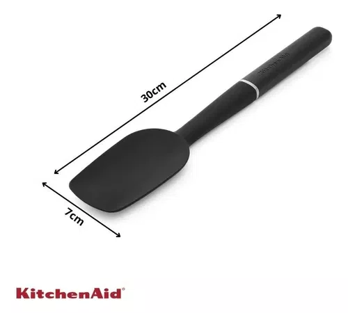 Espátula de Silicone Clássica Confeitaria Preto - Kitchenaid
