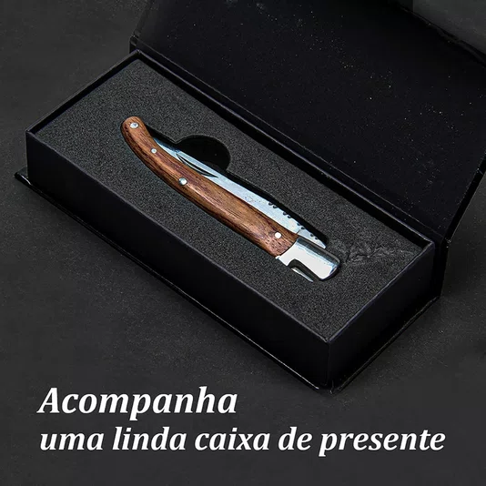 Faca de Bolso Ultra Premium Dobrável com Caixa para Presente - Laguiole