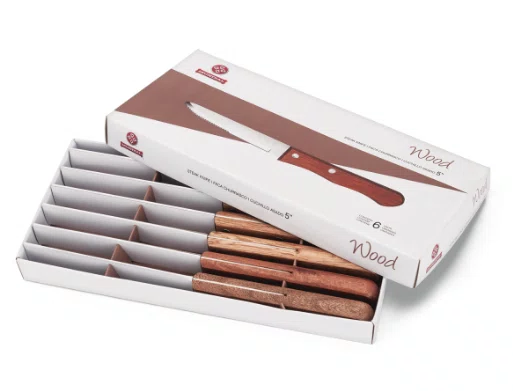 Faca para Churrasco 5 Wood Mundial 6pcs