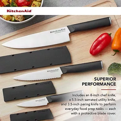 Facas Set 3 Peças Whih Blade - Kitchenaid