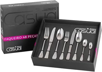 Faqueiro Casual 48 Peças New Breeze Inox - St. James