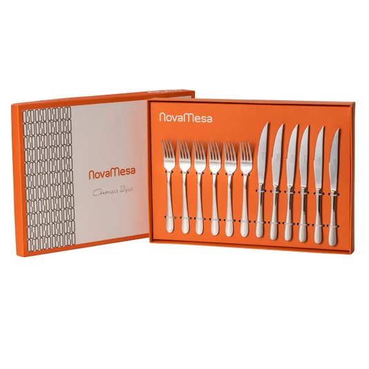 Faqueiro de Churrasco 12 Peças New English Inox - St. James