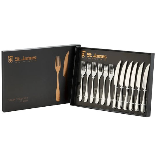Faqueiro Jogo de Churrasco Serenity Inox 12 Peças - St. James