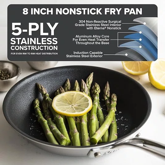 Frigideira Profissional 5-Ply 32cm Antiaderente - Viking