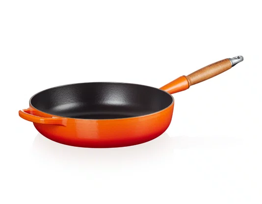 Frigideira Saute com Cabo de Madeira 28cm Signature Laranja - Le Creuset