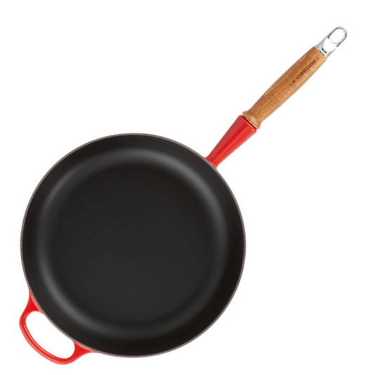 Frigideira Saute com Cabo de Madeira 28cm Signature Vermelha - Le Creuset