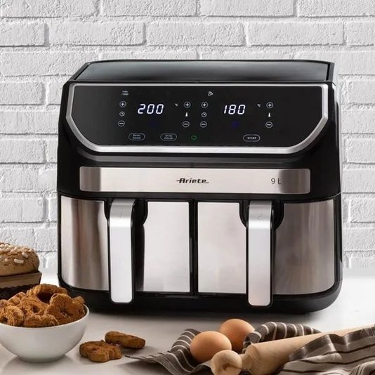 Fritadeira Air Fryer Dupla 9 Litros 2100w 220v Preta - Ariete
