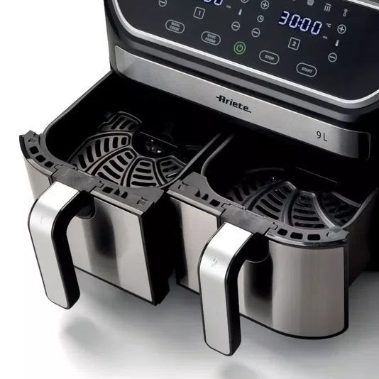 Fritadeira Air Fryer Dual 9L Metal Ariete 4625 com Cesto Duplo (4,5L x 2) 127V - Ariete