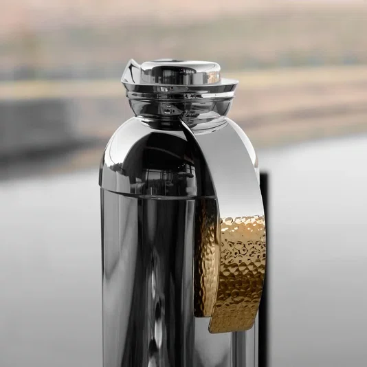 Garrafa Térmica Nocc 1l Inox C/ Ouro - Riva