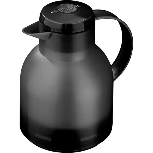 Garrafa Térmica de 1 Litro Quick Press Samba Preta - Emsa