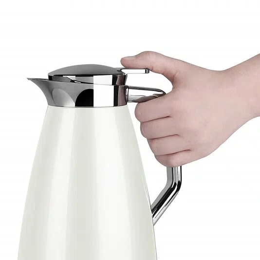 Garrafa Térmica Plaza Quick Press 1 Litro Branco - Emsa