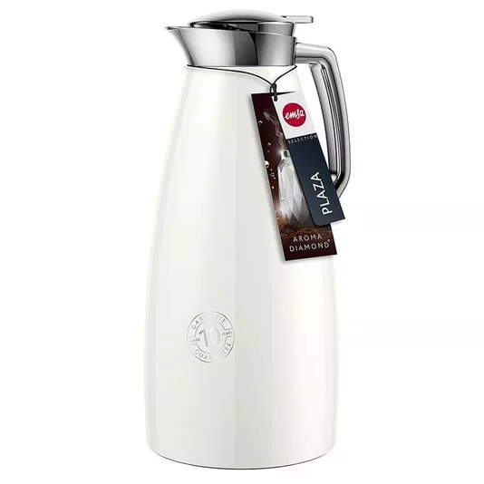 Garrafa Térmica Plaza Quick Press 1 Litro Branco - Emsa