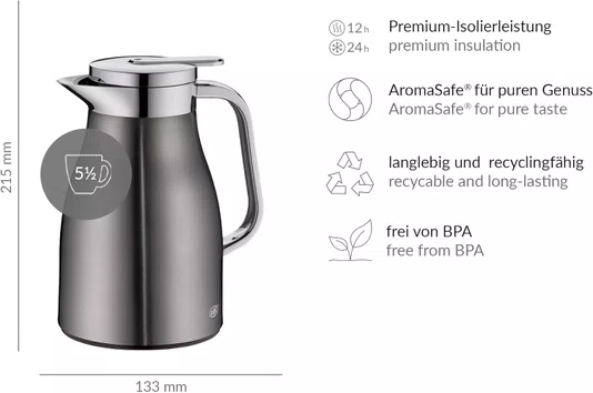 Garrafa Térmica Skyline 650ml Chumbo - Alfi
