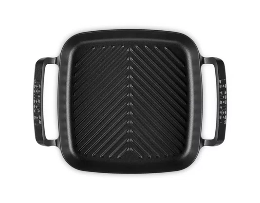 Grelha Quadrada com Alças 26cm Alpine Matte Black - Le Creuset