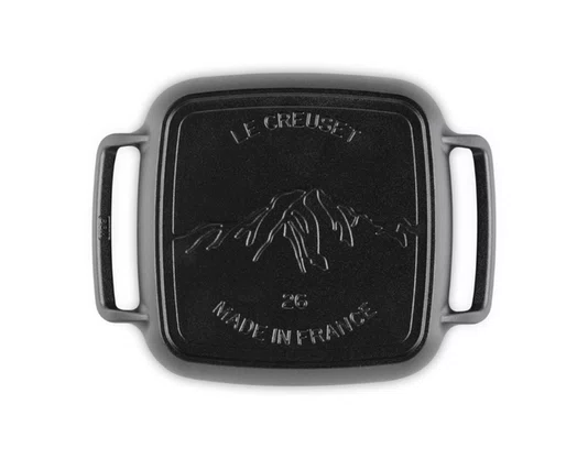Grelha Quadrada com Alças 26cm Alpine Matte Black - Le Creuset