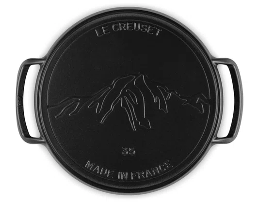 Grelha Redonda Pizza com Alça 35cm Alpine Matte Black - Le Creuset