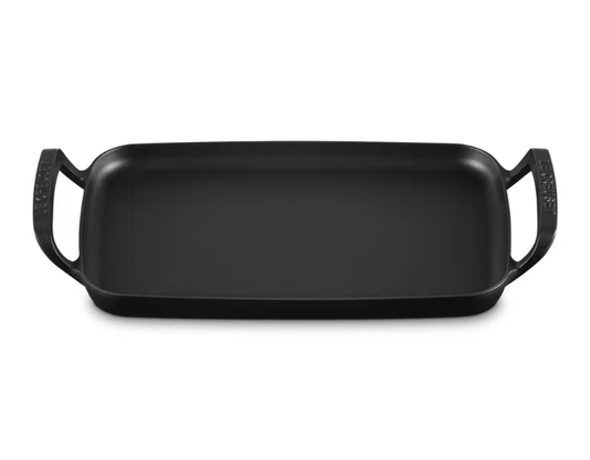 Grelha Retangular com Alças 40cm Alpine Matte Black - Le Creuset