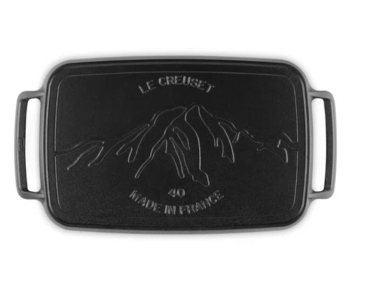 Grelha Retangular com Alças 40cm Alpine Matte Black - Le Creuset