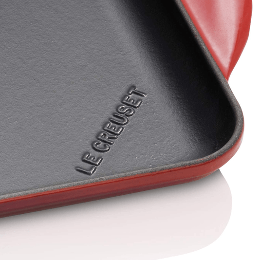 Grelha Retangular Lisa 32cm Vermelha - Le Creuset
