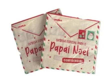 Guardanapo de Papel Carta Noel 33x33 Cm - Ambiente
