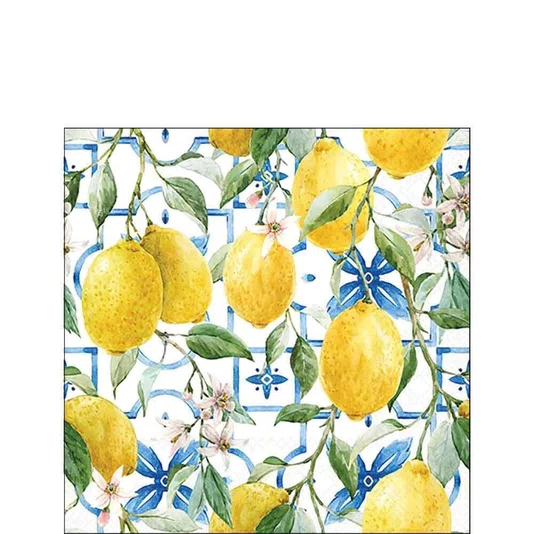 Guardanapo Mediterranean Lemons 25x25 -ambiente