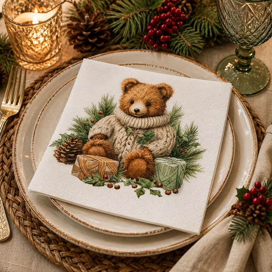Guardanapo Papel Bear 33x33 20 Folhas -  Ambiente