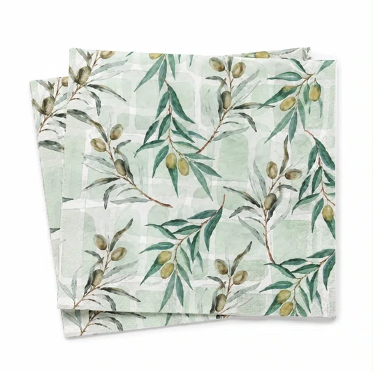 Guardanapo Papel Oliveira33x33 20 Folhas