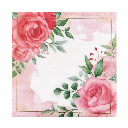 Guardanapo Roseus 33x33 20 Folhas - Cromus