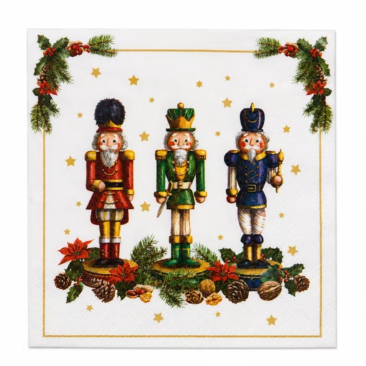 Guardanapo Papel Natal Soldado de Chumbo 33x33 20folhas - Ambiente