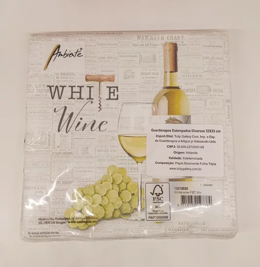 Guardanapo White Wine Fsc Mix - Ambiente