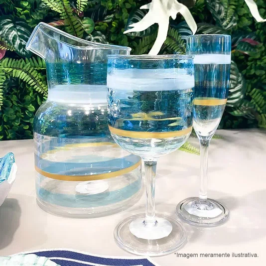 Jarra Acrílico Detalhes Degradê 2,8l - Entrecasa